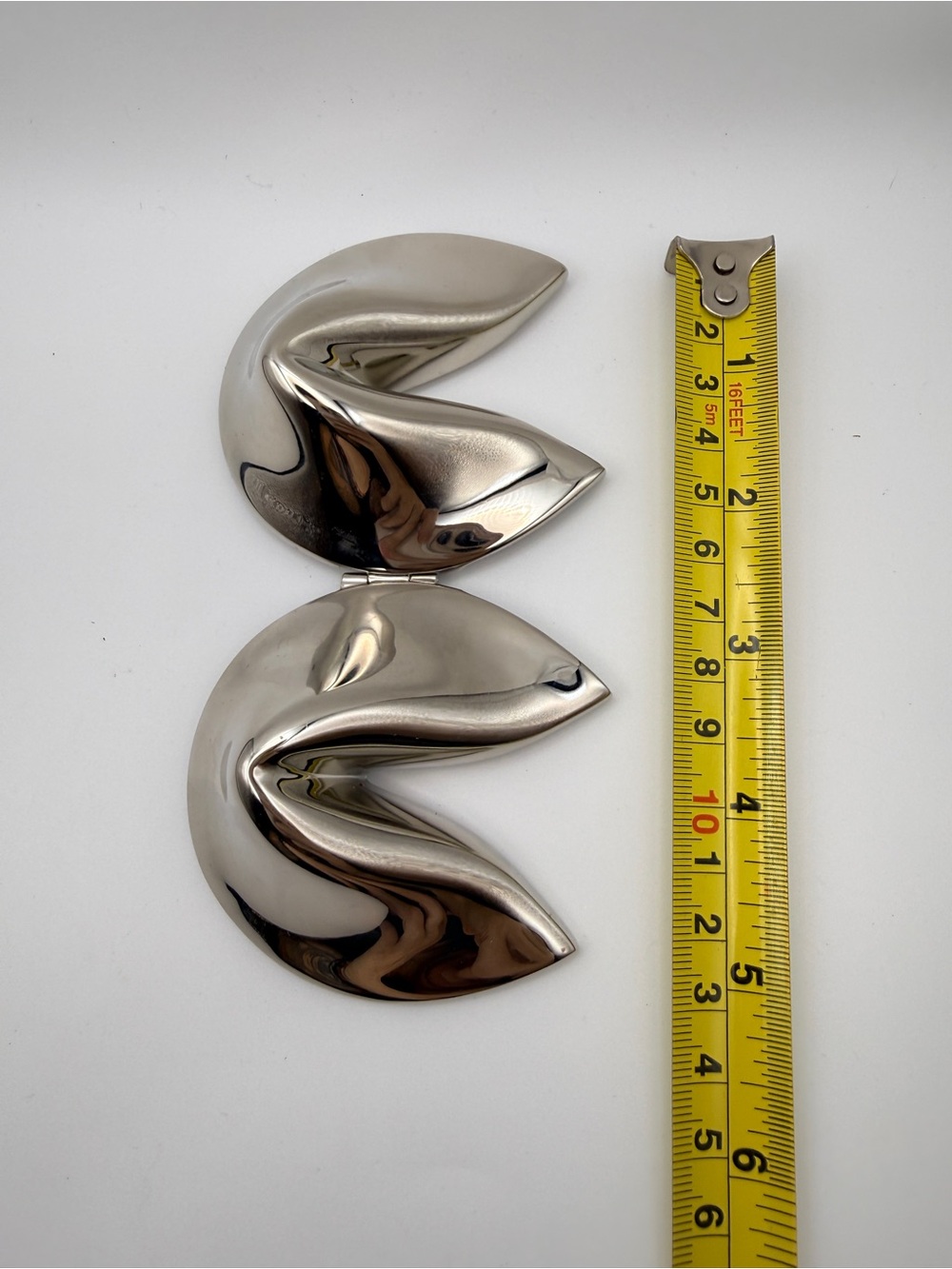 Urban Outfitters Chrome Fortune Cookie Trinket Box | Keepsake, Ring - Picture 4 of 6